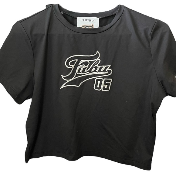 Forever 21 Tops - Forever 21 Fubu Black Crop Top Large